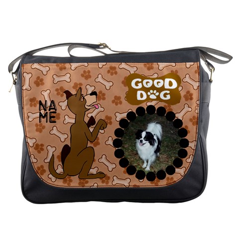 Good Dog Messenger Bag By Joy Johns Front