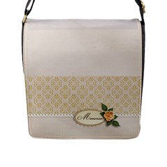 Flap Closure Messenger Bag (L)- Memories