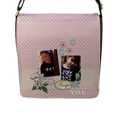 Flap Closure Messenger Bag (L)-Beautiful YOU