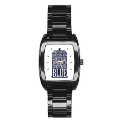 Wedding Tardis - Stainless Steel Barrel Watch