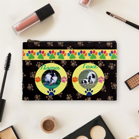 Doggy/kitty Medium Cosmetic Bag By Joy Johns Front