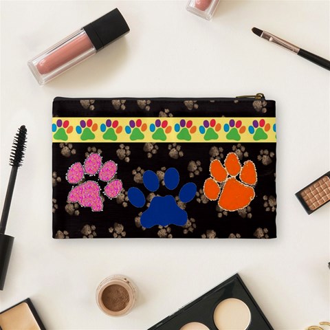 Doggy/kitty Medium Cosmetic Bag By Joy Johns Back