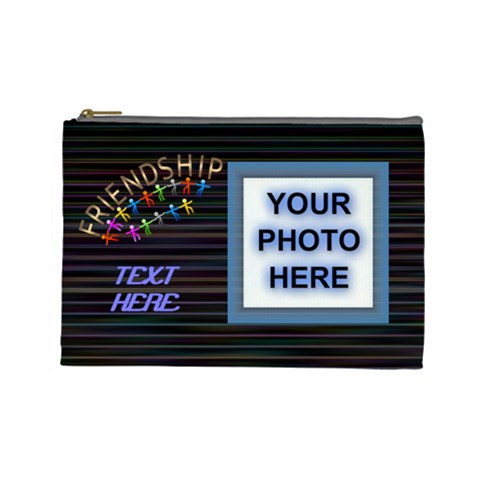 Friendship Large Cosmetic Bag By Joy Johns Front