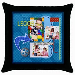 kids lego - Throw Pillow Case (Black)