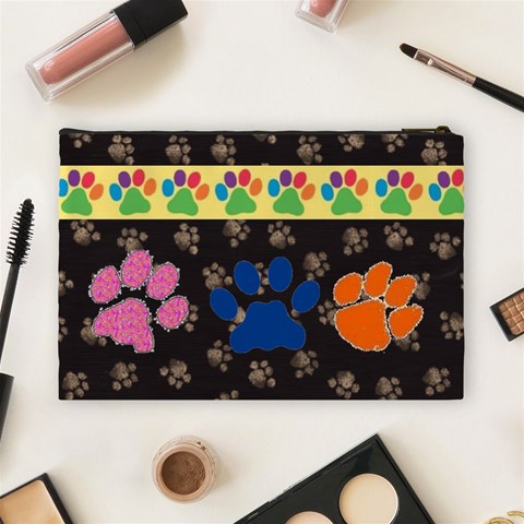 Kitty/doggy Large Cosmetic Bag By Joy Johns Back
