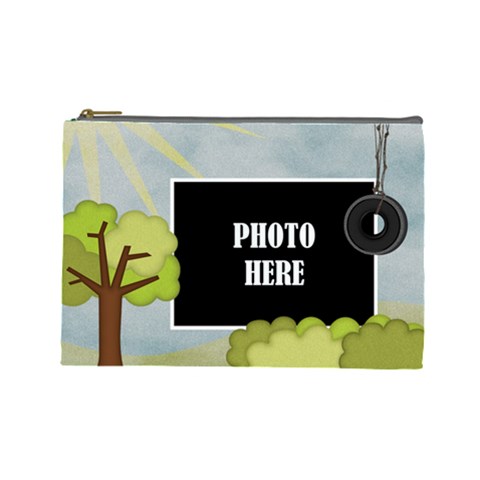 At The Park Large Cosmetic Bag By Lisa Minor Front