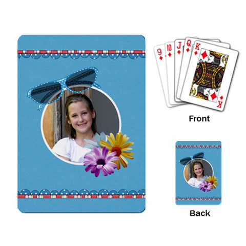 Our Backyard Party Playing Cards 1 By Lisa Minor Back