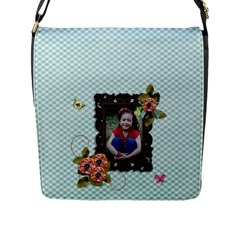 Flap Closure Messenger Bag (L)- Sweet Smiles 2