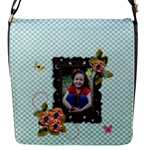 Flap closure messenger bag (Small)- Sweet Smiles 2 - Flap Closure Messenger Bag (S)