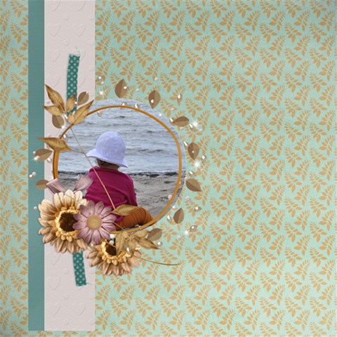 End Of Summer By Elfie 12 x12  Scrapbook Page - 1