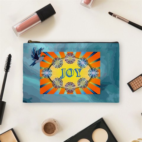 Name/innitial Medium Cosmetic Bag By Joy Johns Front