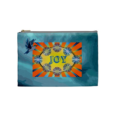 Name/innitial Medium Cosmetic Bag By Joy Johns Front