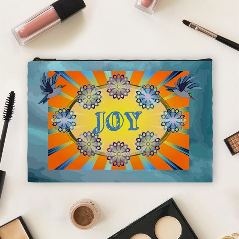 Name/initial Large Cosmetic Bag By Joy Johns Front
