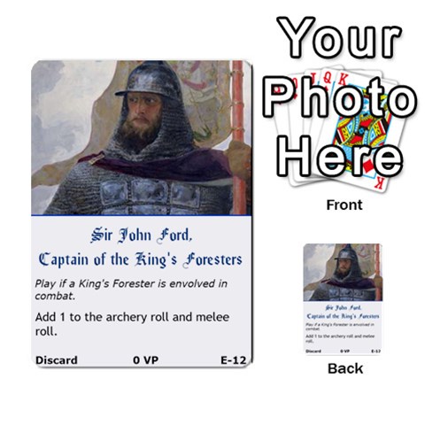 Robin Hood Cards (sheriff Deck) By Mark Johnson Front 12