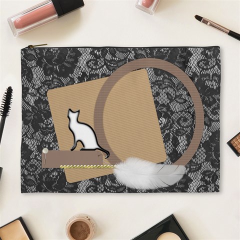 Black Cat, White Cat Cosmetic Bag Xl By Zornitza Front