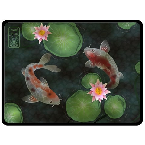Koi Throw By Amelia K  Little 80 x60  Blanket Front