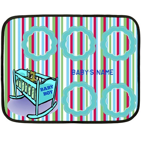 Baby Boy s Mini Blanket By Joy Johns 35 x27  Blanket Front
