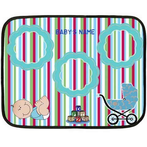 Baby Boy s Mini Blanket By Joy Johns 35 x27  Blanket Back