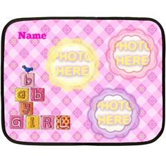 baby girl mini blanket - Two Sides Fleece Blanket (Mini)