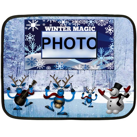 Winter Magic Mini Blanket, 1 Side By Joy Johns 35 x27  Blanket