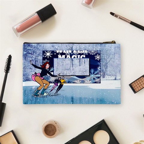 Winter Magic Medium Cosmetic Bag By Joy Johns Back