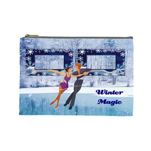 Winter Magic Large Cosmetic Bag By Joy Johns Front