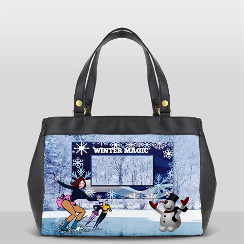 Winter Magic Office Bag, 2 Sides By Joy Johns Back
