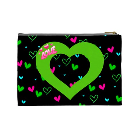 Love Large Cosmetic Bag By Joy Johns Back