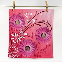Pink Floral Face Towel