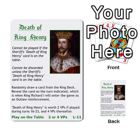 Robin Hood Cards (outlaw And King Decks) By Mark Johnson Front 28