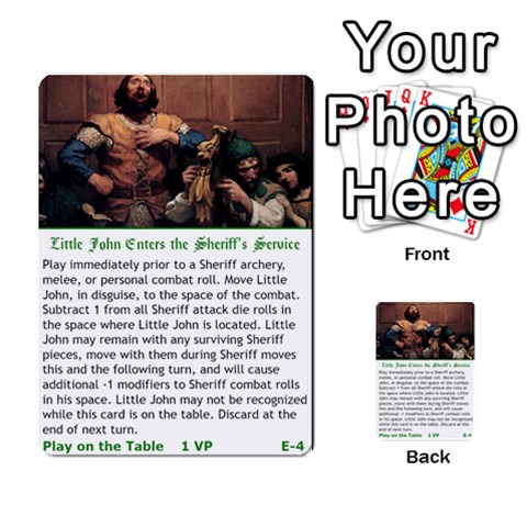 Robin Hood Cards (outlaw And King Decks) By Mark Johnson Front 4