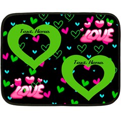 Love min blanket, 2 sides - Two Sides Fleece Blanket (Mini)