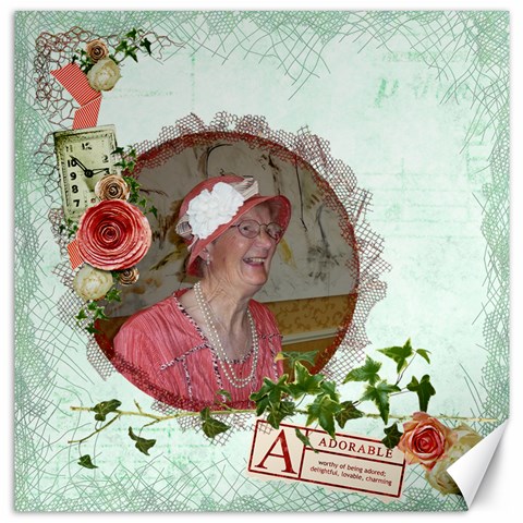 La Vie En Rose 20 X 20 Canvas By Catvinnat 19 x19.27  Canvas - 1