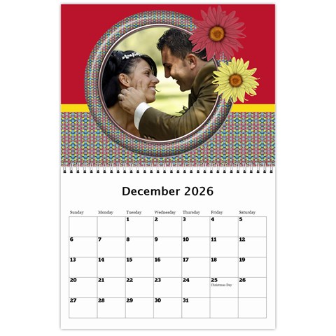 Country Floral 11x8 5 Calendar (any Year) By Deborah Dec 2026