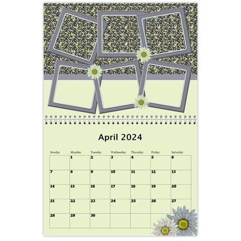 Country Floral 11x8 5 Calendar (any Year) By Deborah Apr 2024