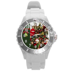 xmas - Round Plastic Sport Watch (L)