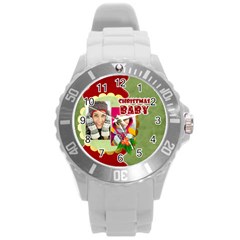 xmas - Round Plastic Sport Watch (L)