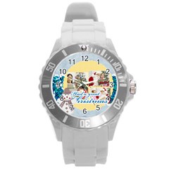 xmas - Round Plastic Sport Watch (L)