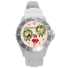 xmas - Round Plastic Sport Watch (L)