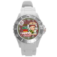 xmas - Round Plastic Sport Watch (L)