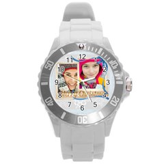 xmas - Round Plastic Sport Watch (L)