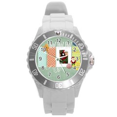 xmas - Round Plastic Sport Watch (L)