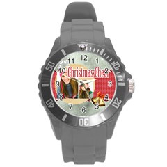 xmas - Round Plastic Sport Watch (L)