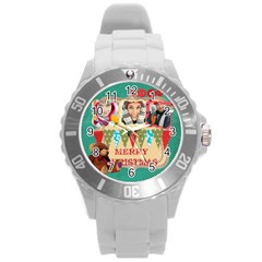 xmas - Round Plastic Sport Watch (L)