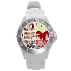 xmas - Round Plastic Sport Watch (L)