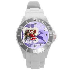 xmas - Round Plastic Sport Watch (L)