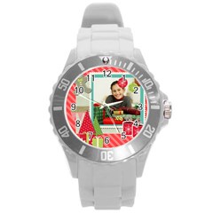 xmas - Round Plastic Sport Watch (L)