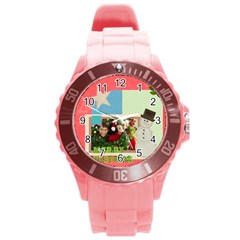 xmas - Round Plastic Sport Watch (L)