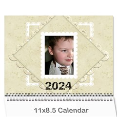 2024 Damask Wedding Calendar  - Wall Calendar 11  x 8.5  (12-Months)