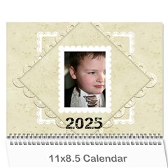 2025 Damask Wedding Calendar  - Wall Calendar 11  x 8.5  (12-Months)